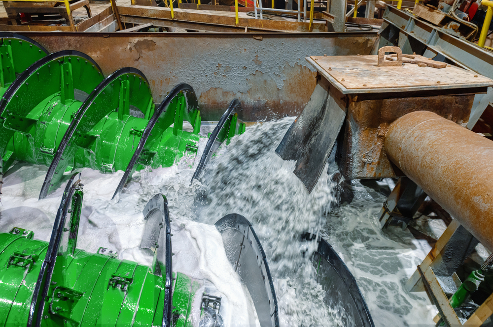 Mining,And,Processing,Plant.,Wet,Sand,Grading,Process.,Spiral,Classifier.